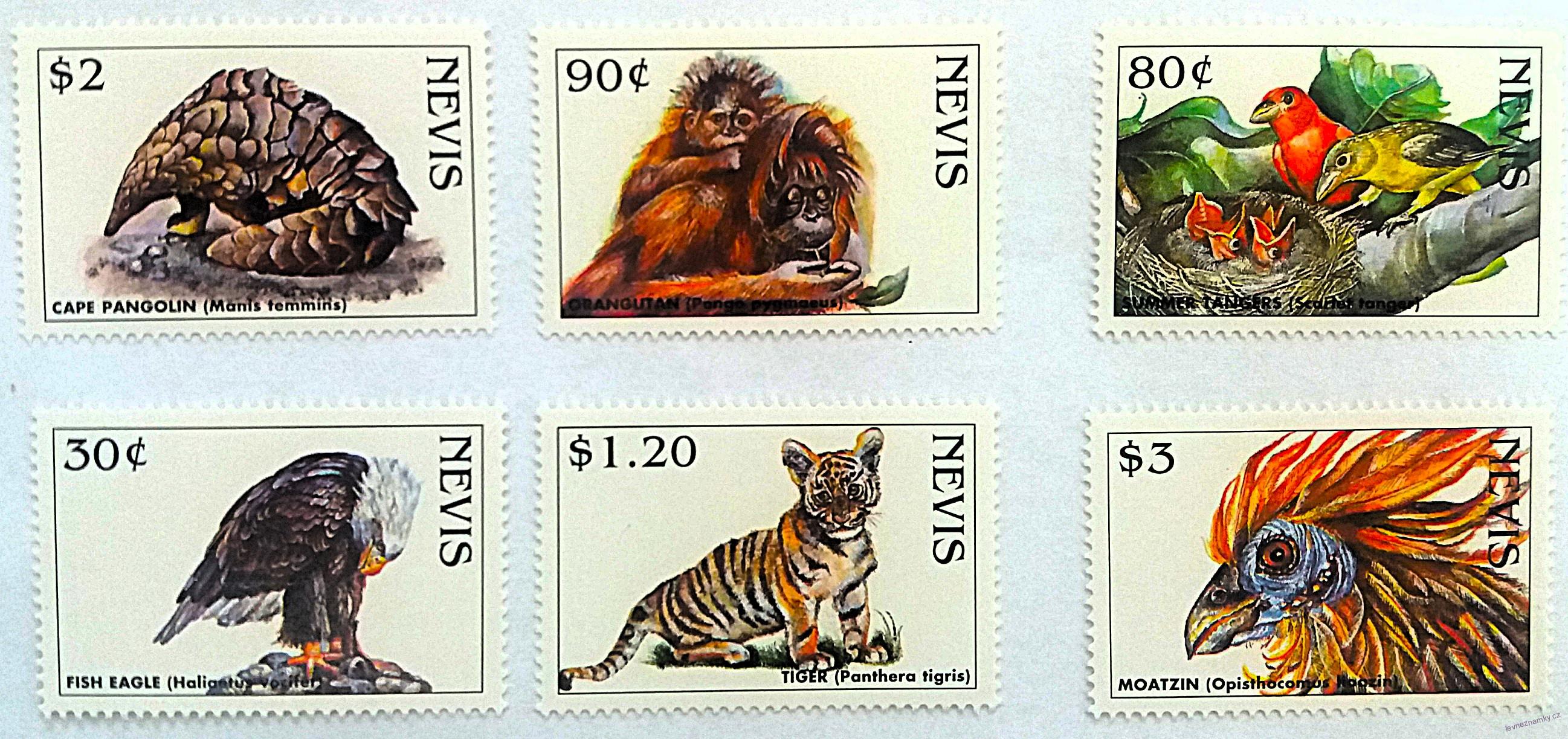 Sestava známek Nevis - fauna