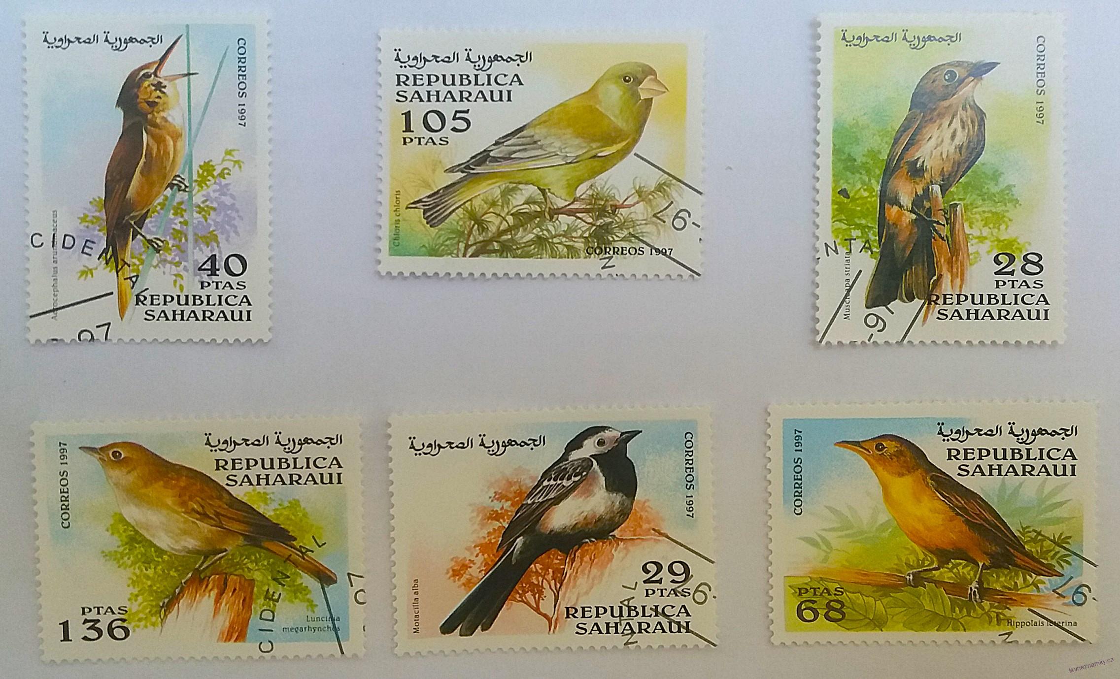 Sestava známek - Saharaui - ptáci