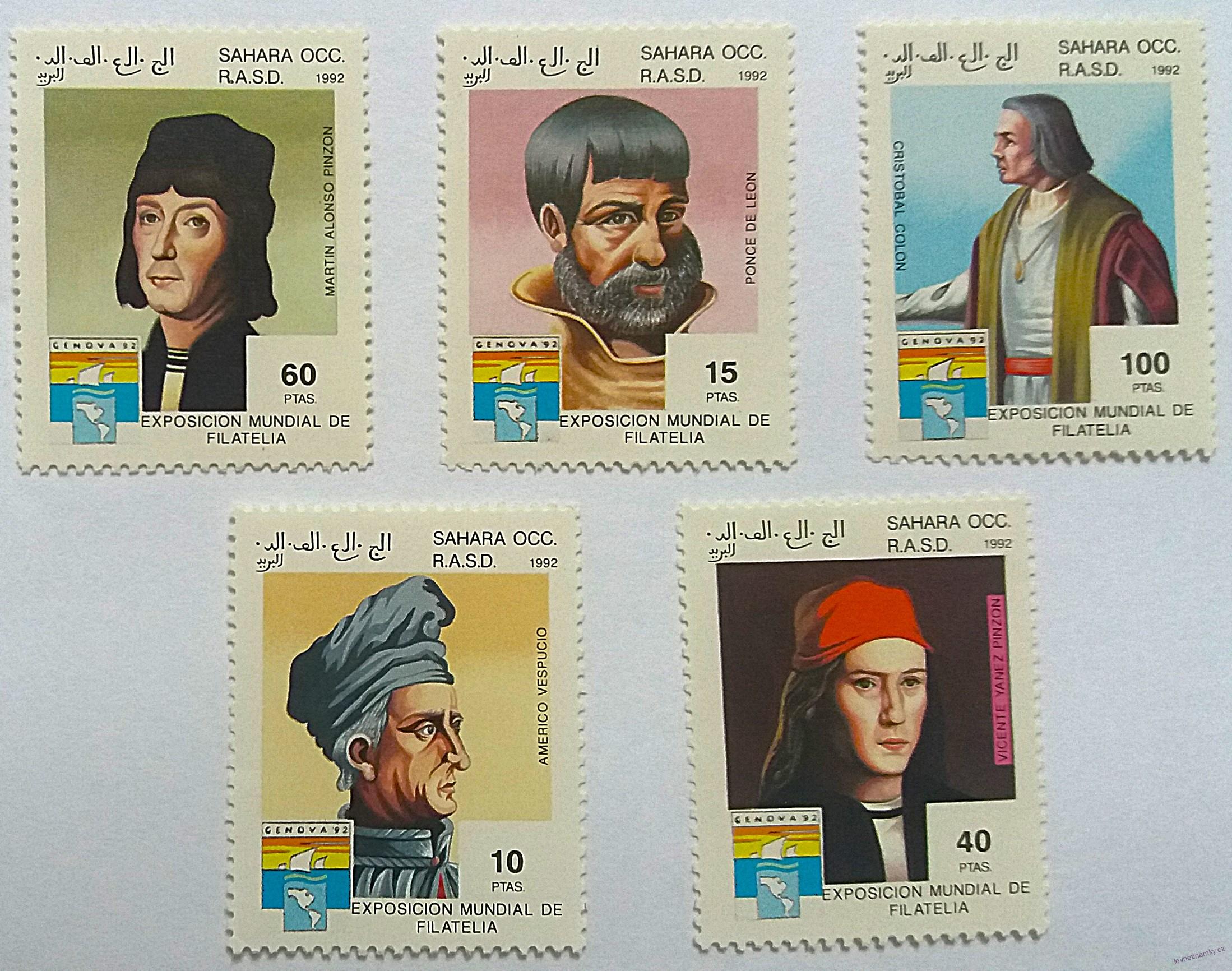 Sestava známek - Sahara - osobnosti - čisté