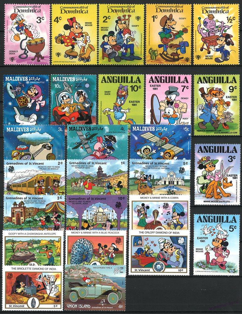 Balíček známek Disney - 193 ks - čisté