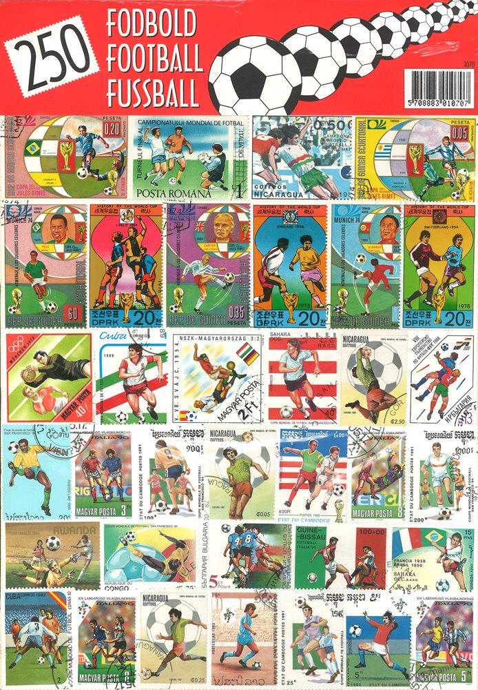 Balíček známek - fotbal - 250 ks
