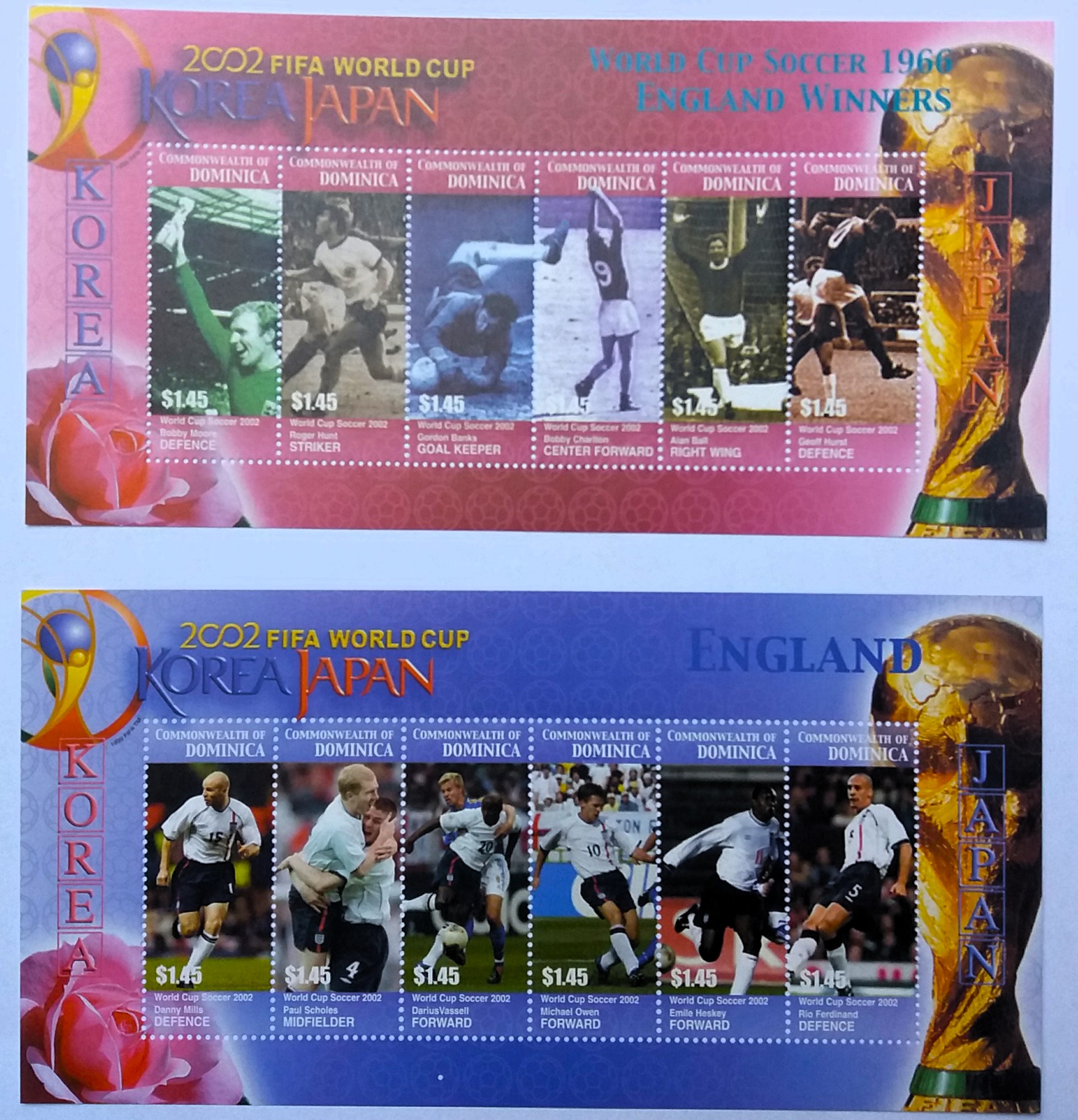 Sada aršíků Dominica - fotbal