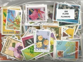 Balíček známek - flóra - 500 ks