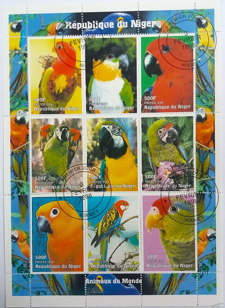 Aršík - Niger - papoušci