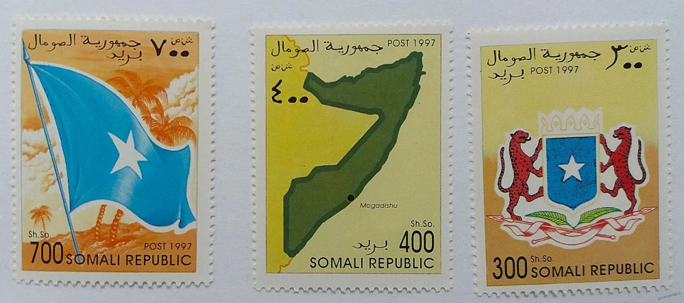 Sestava známek - Somali - státní symboly - čisté