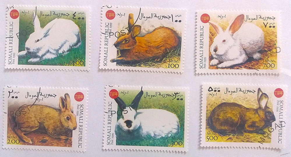 Sestava známek - Somali - králíci