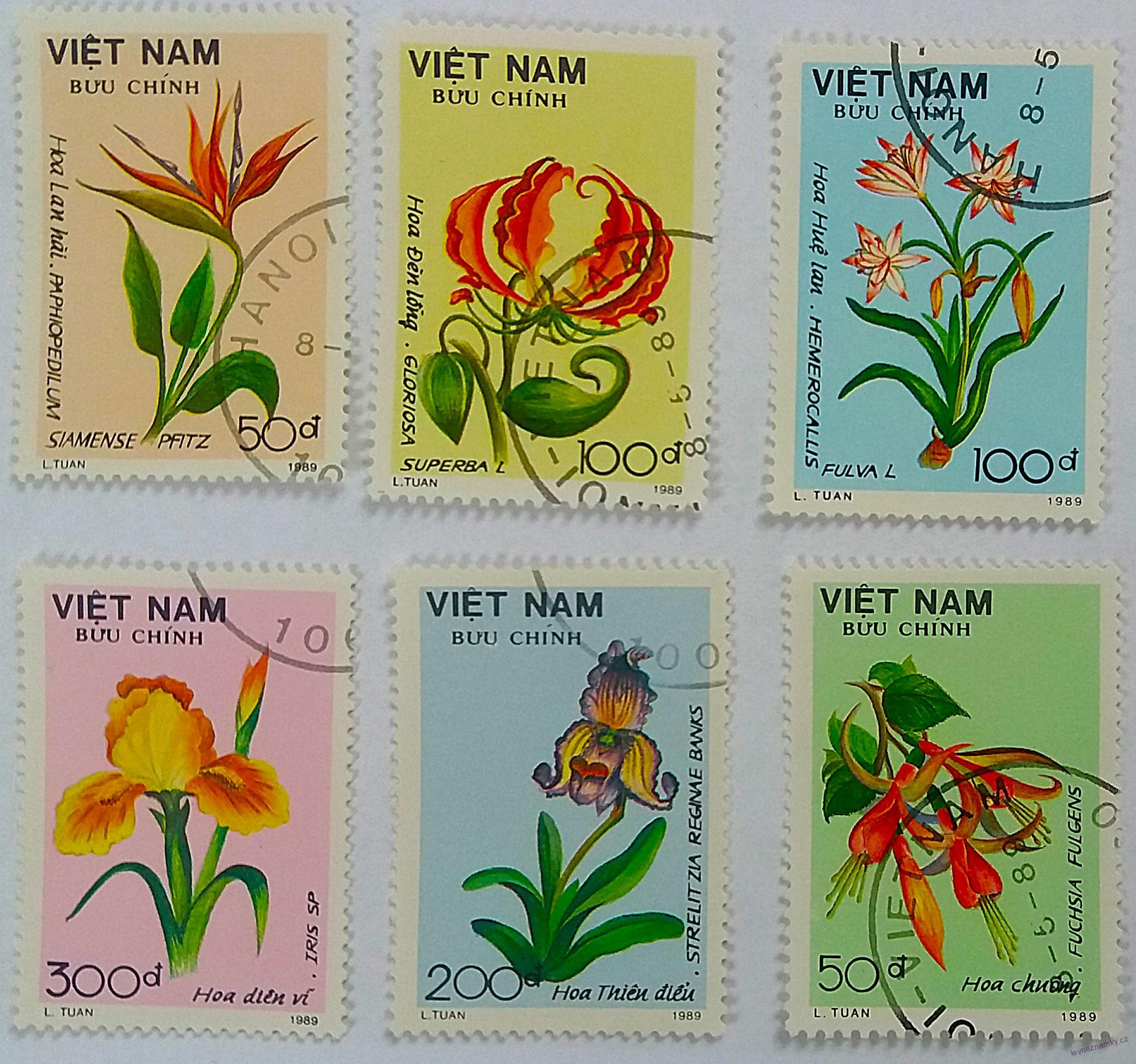 Sestava známek - Vietnam - flóra