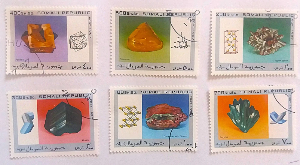 Sestava známek - Somali - minerály