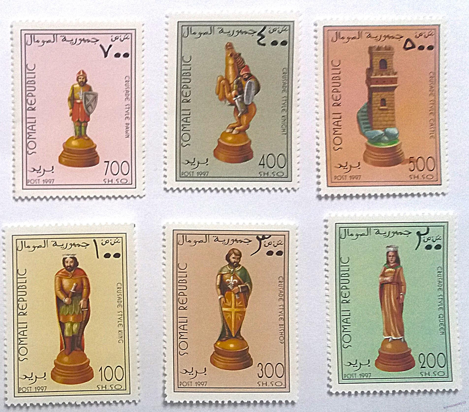 Sestava známek - Somali - umění - čisté