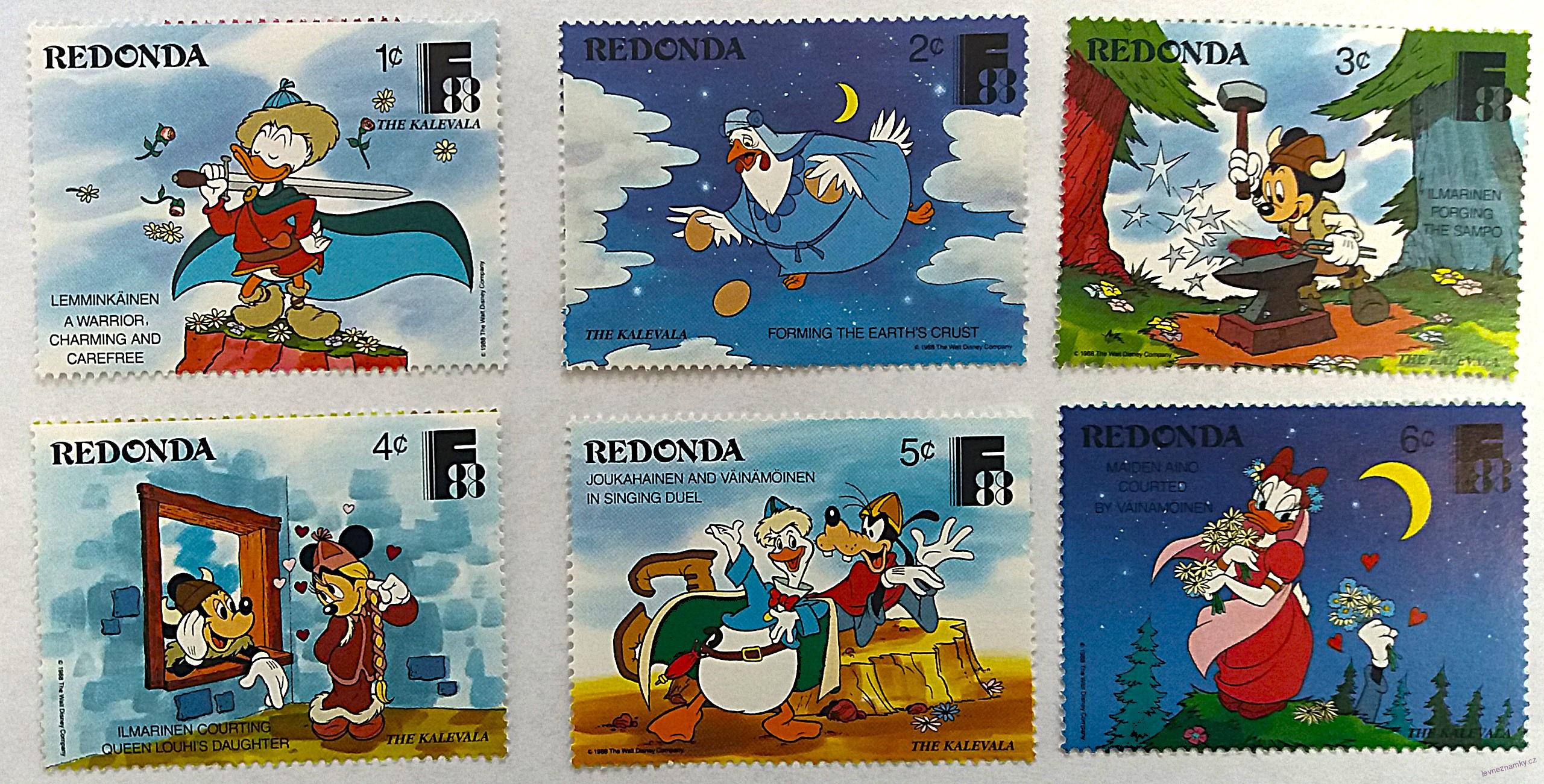 Sestava známek - Redonda - Walt Disney - čisté