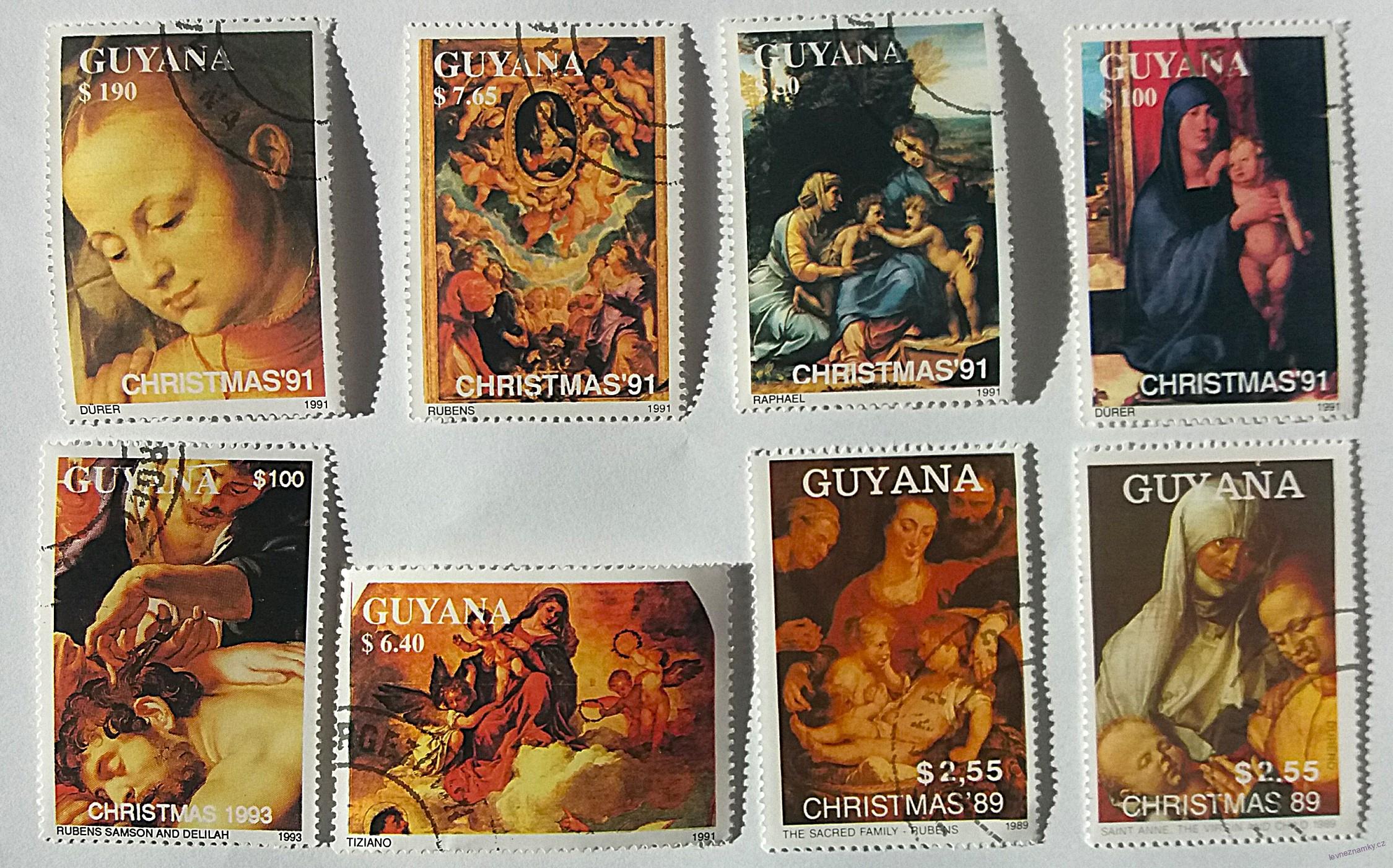 Sestava známek - Guyana - umění