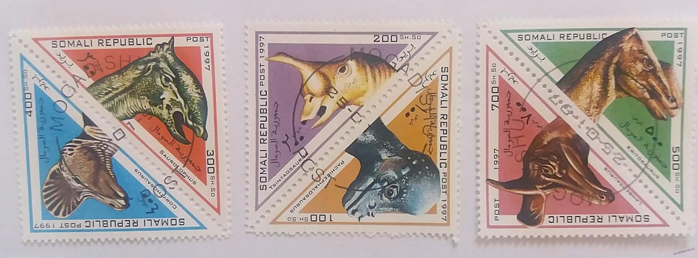 Sestava známek - Somalia - pravěká zvířata