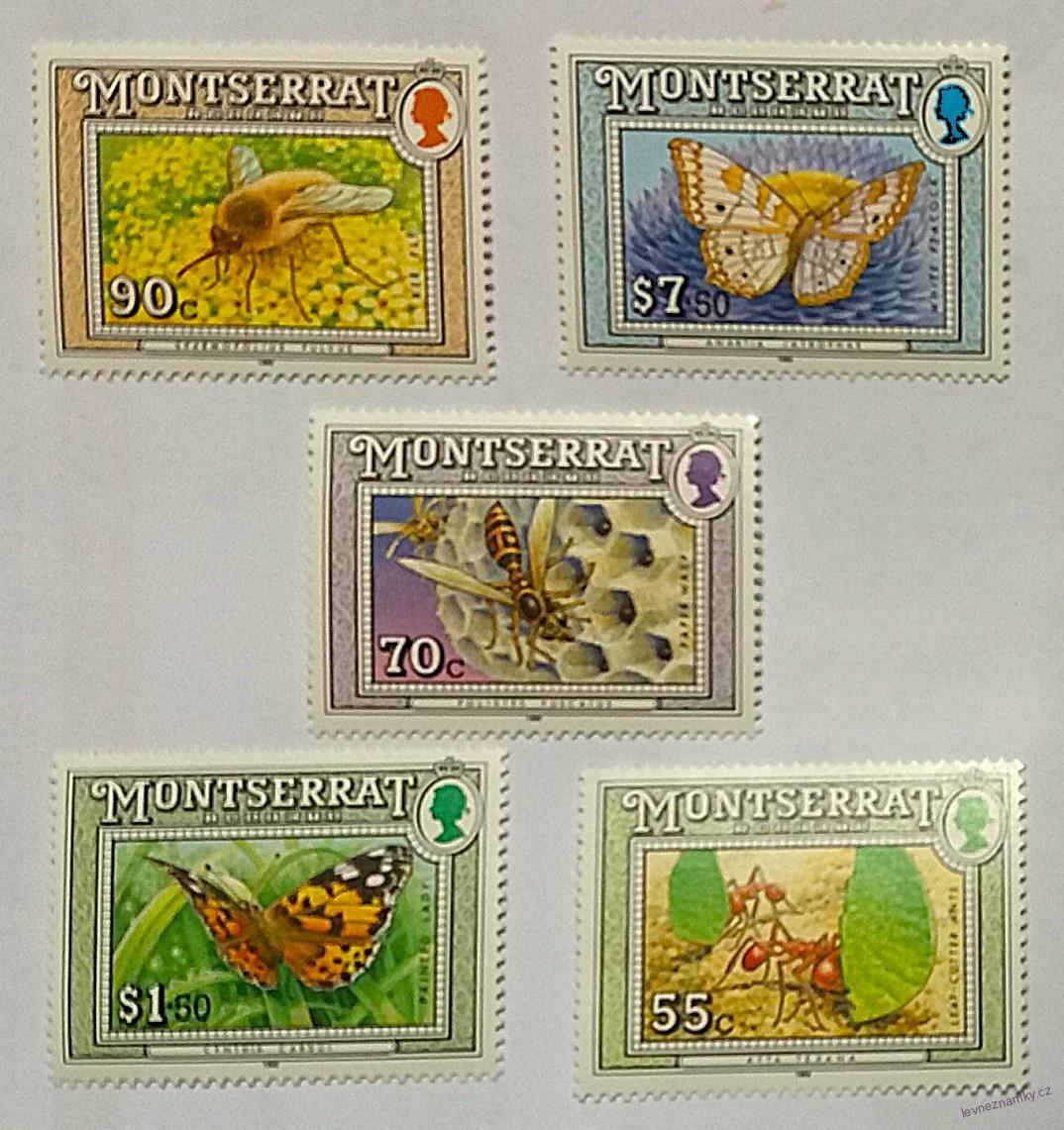 Sestava známek - Montserrat - fauna - čisté