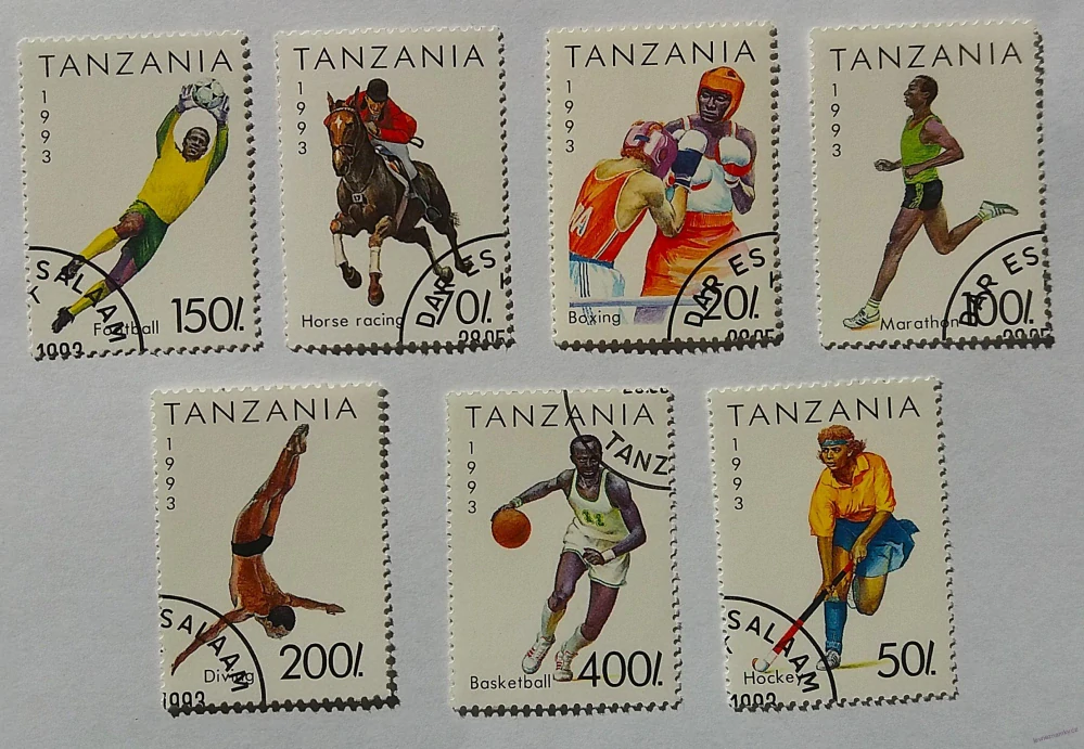 Sestava známek - Tanzania - sport