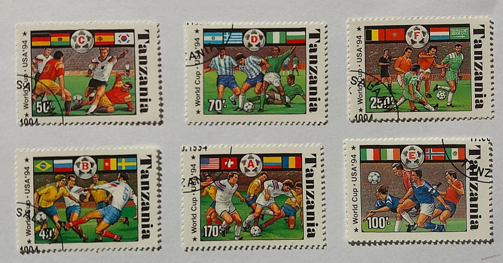 Sestava známek - Tanzania - fotbal