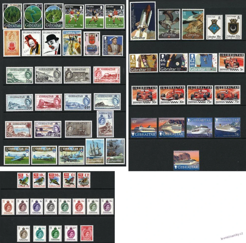 Sbírka známek - Gibraltar 1988-2014 - 65 ks - čisté