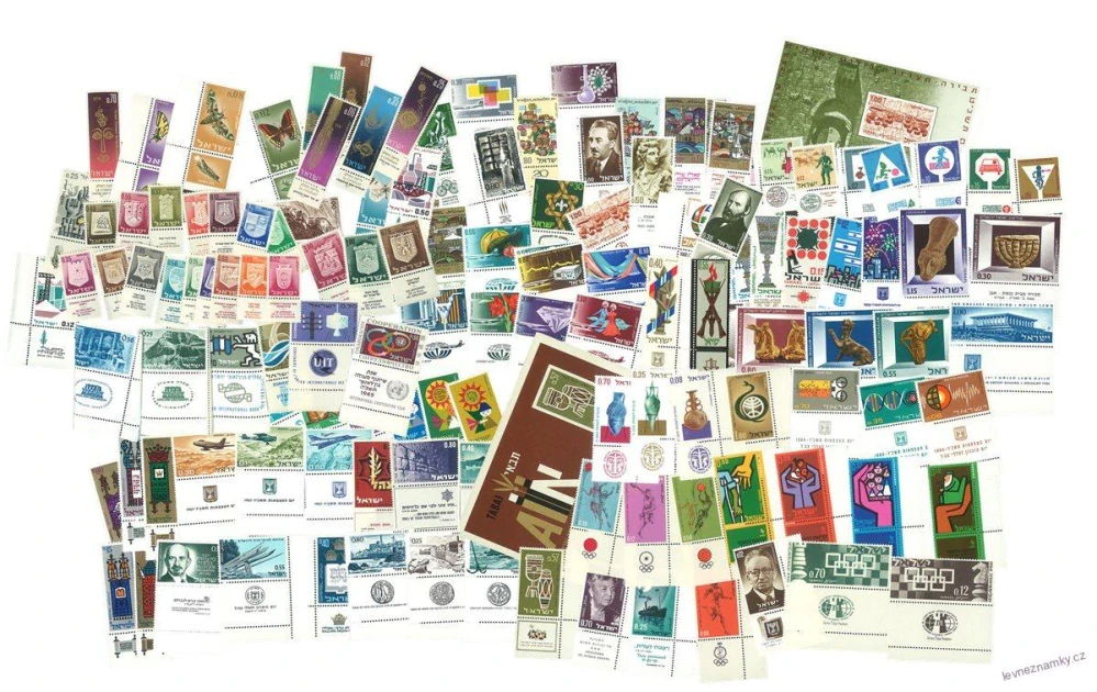 Sbírka známek - Izrael 1960 - 1968 - 241 ks + 4 aršíky - čisté
