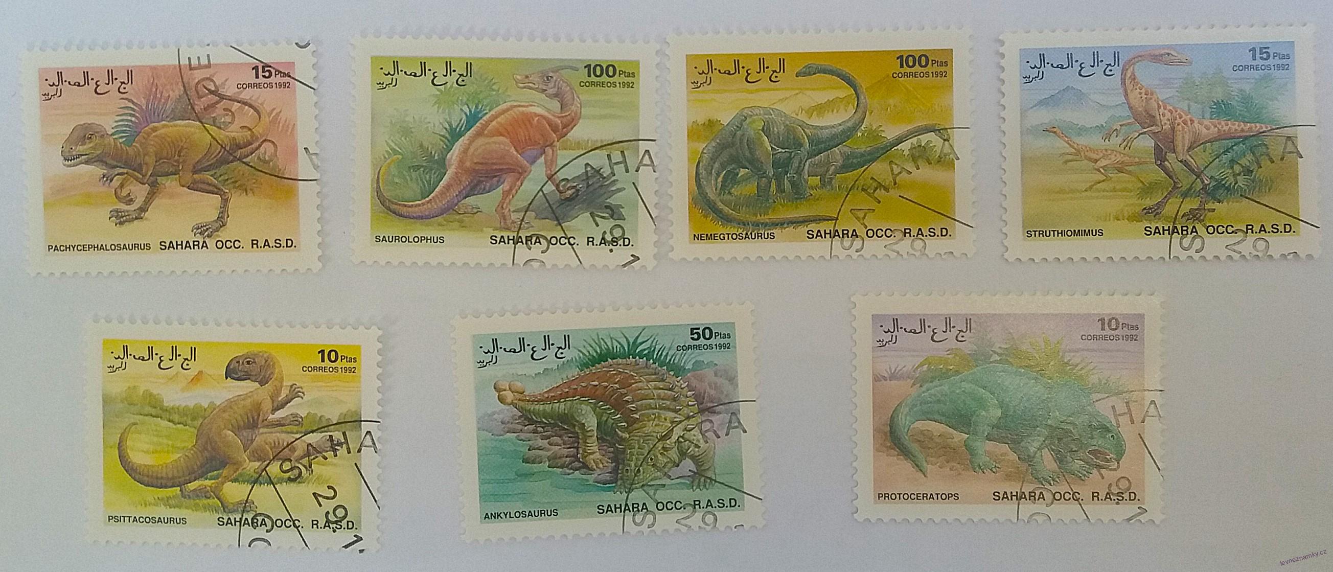 Sestava známek - Sahara - dinosauři