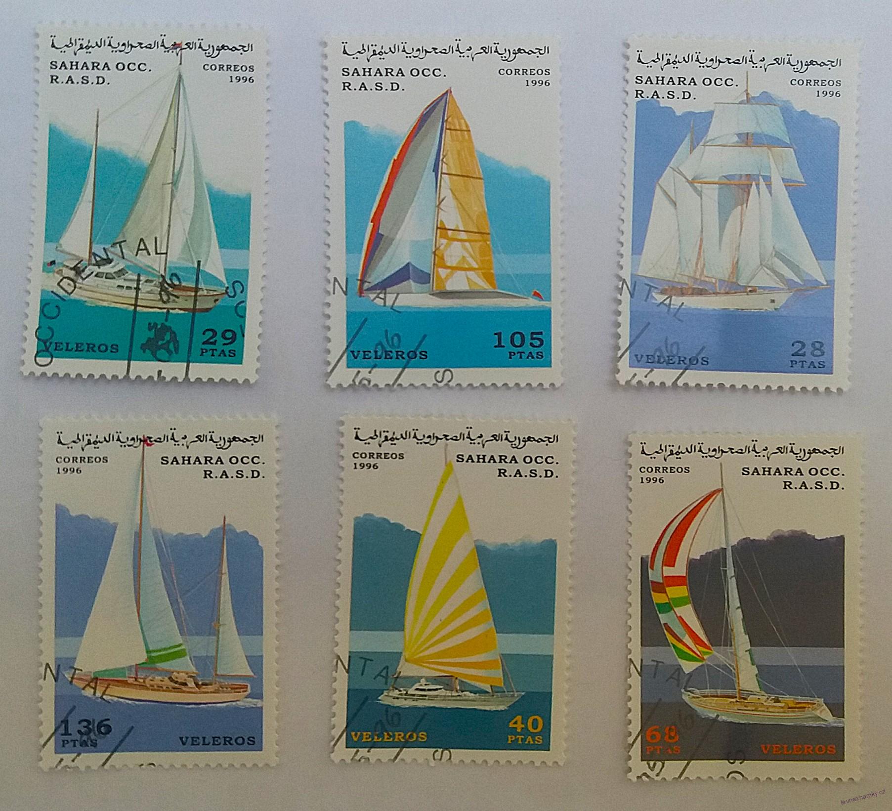 Sestava známek - Sahara - lodě