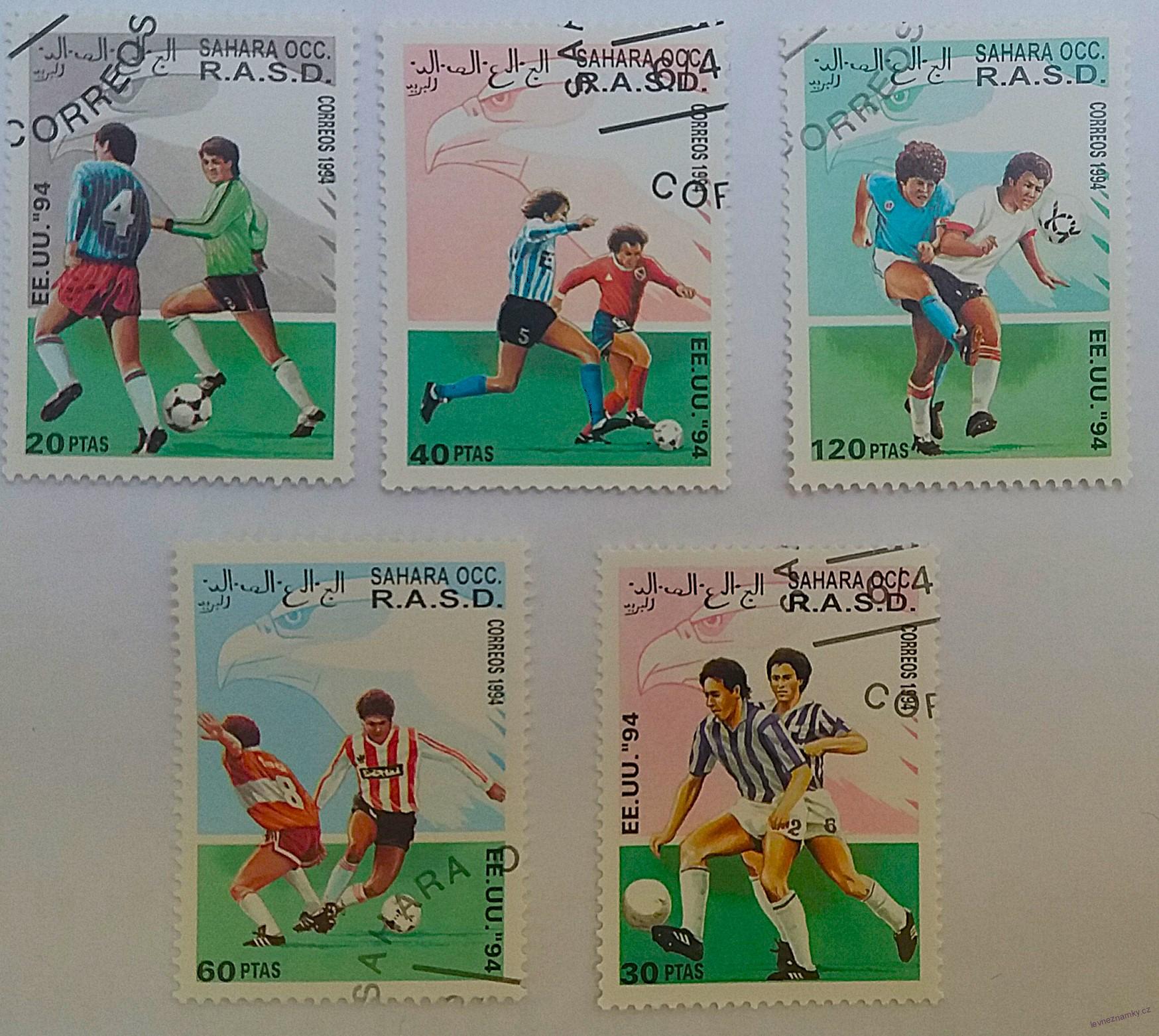 Sestava známek - Sahara - fotbal