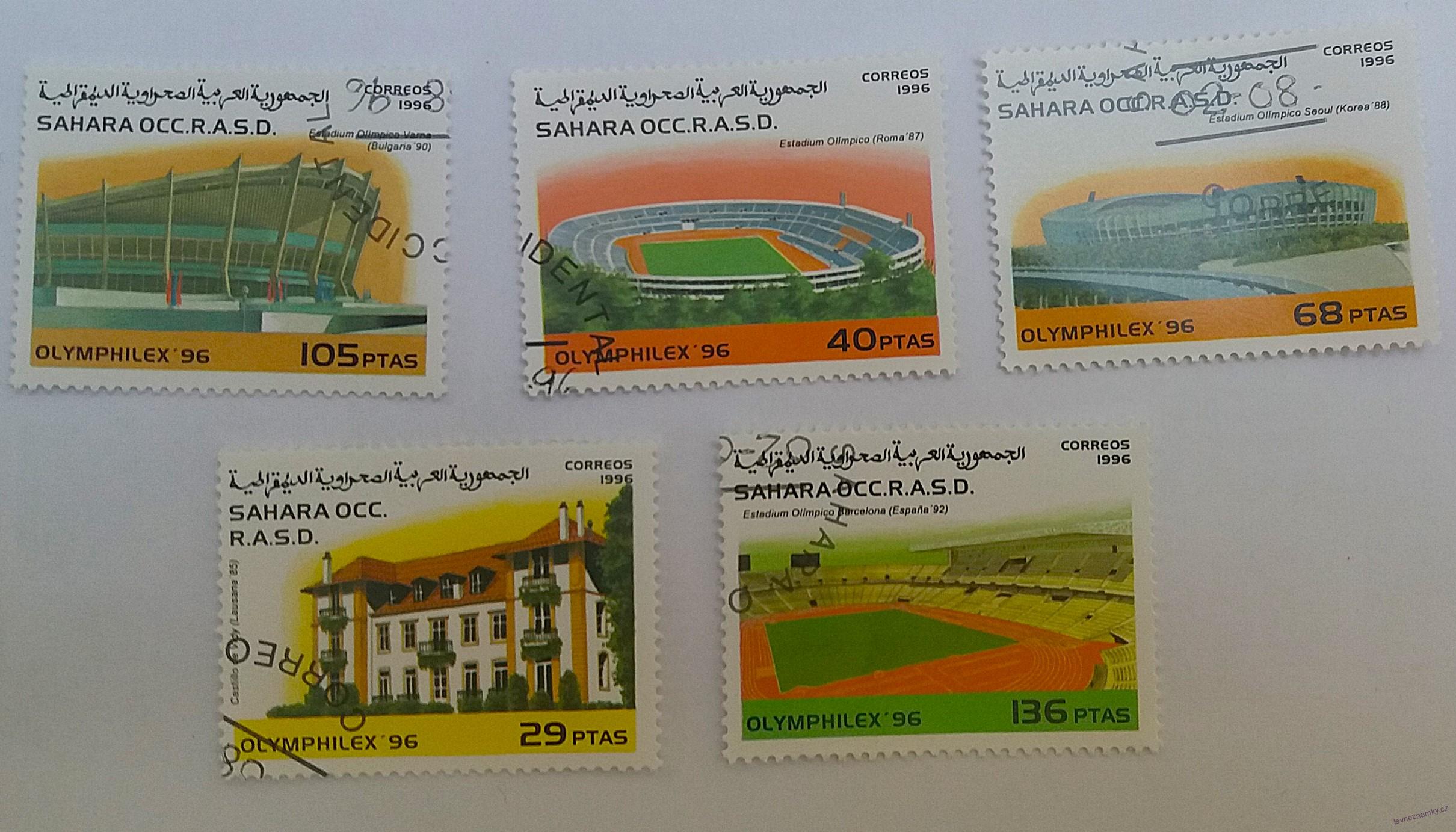 Sestava známek - Sahara - stadiony