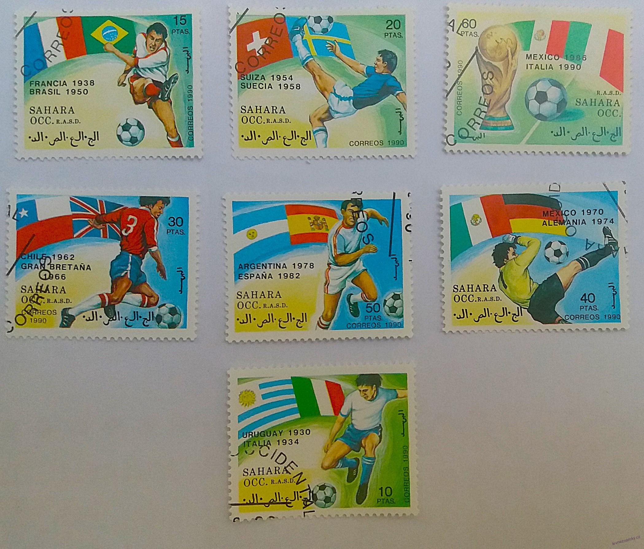 Sestava známek - Sahara - fotbal