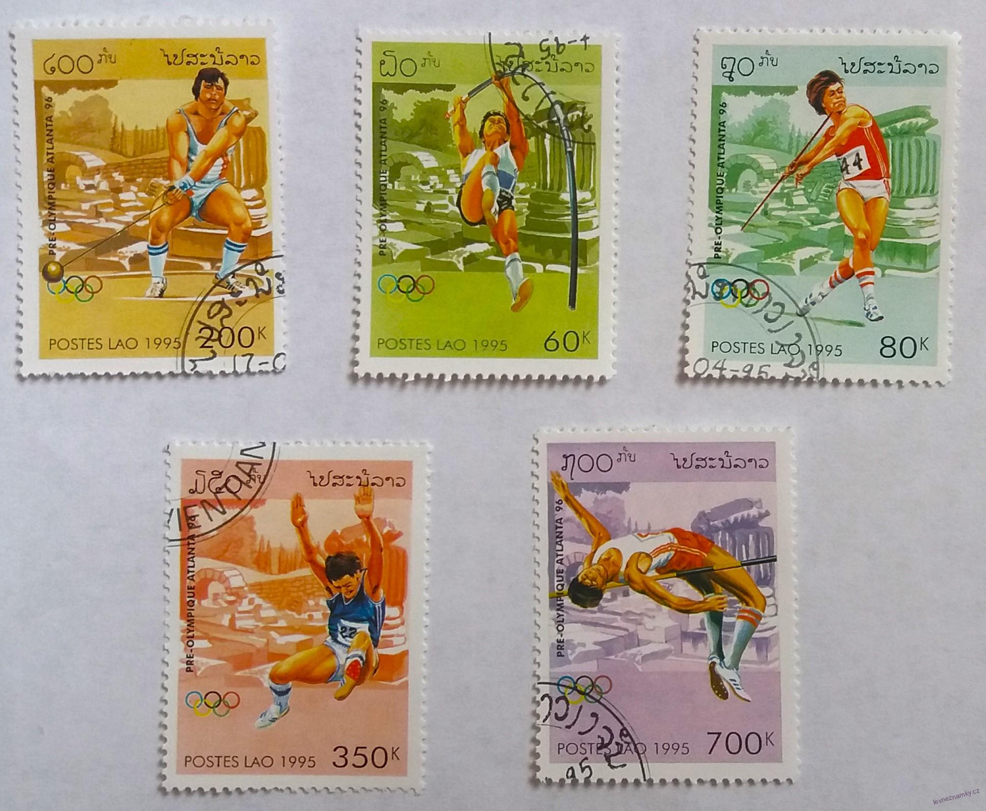 Sestava známek - Postes Lao - sport