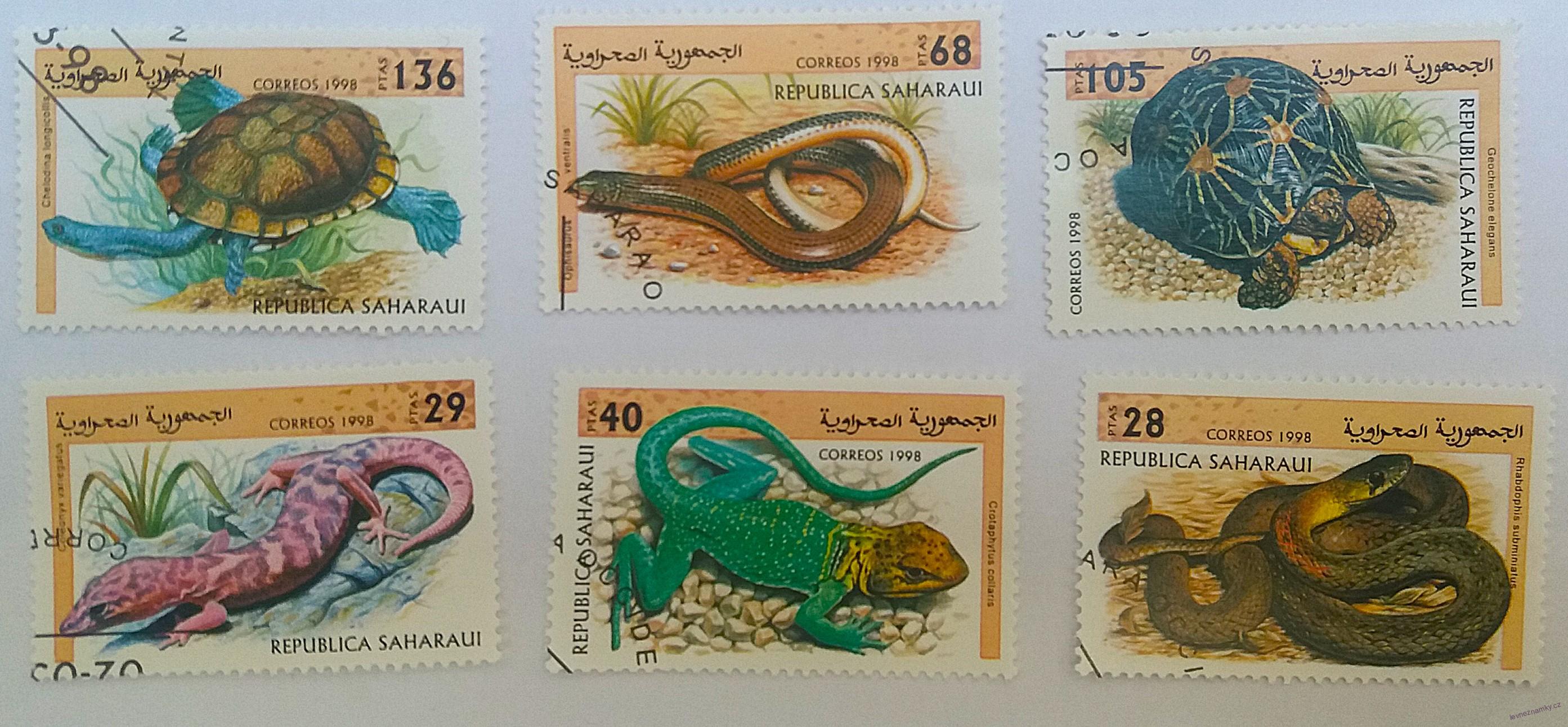 Sestava známek - Sahara - plazi