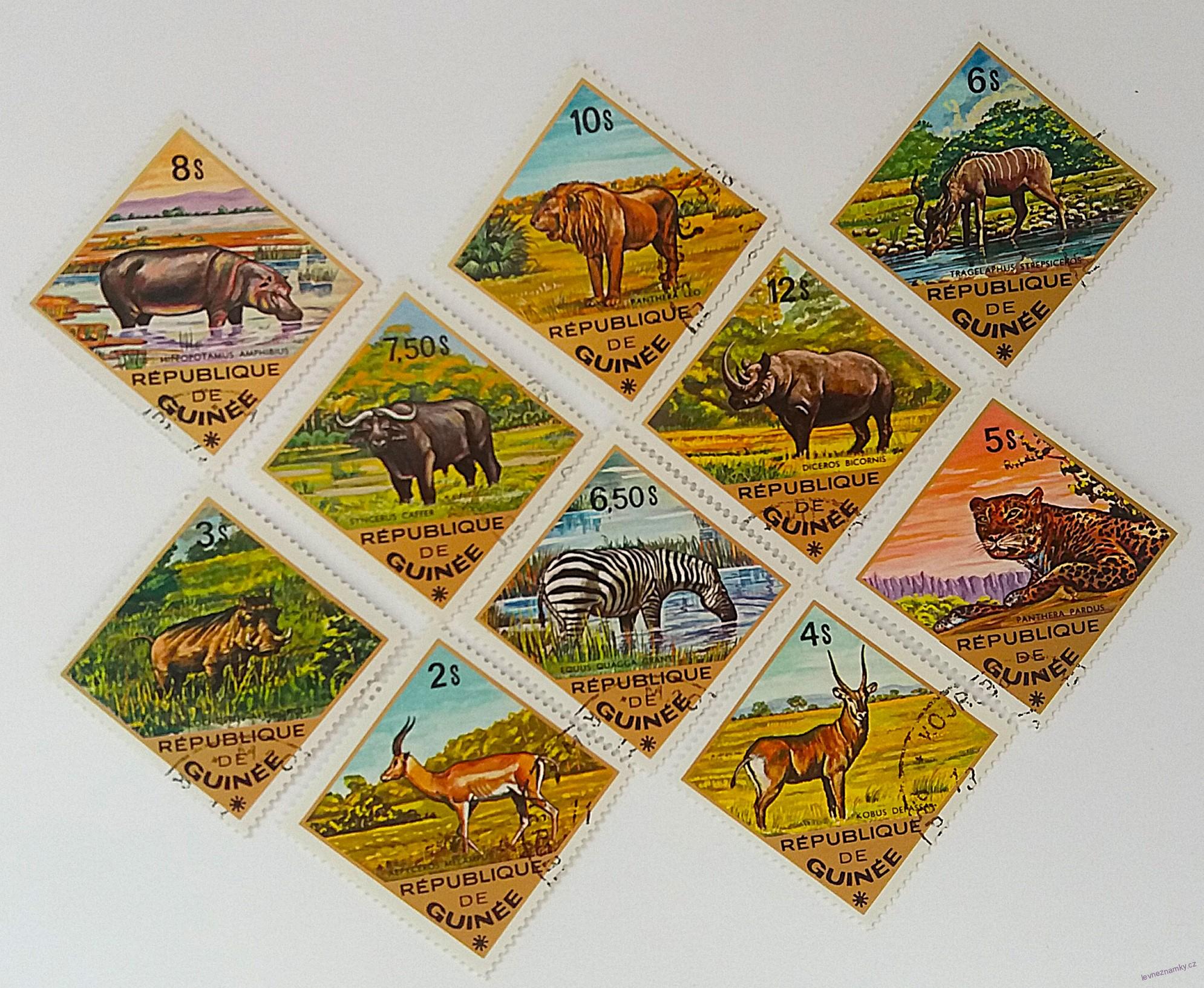 Sestava známek - Guinee - divoká fauna