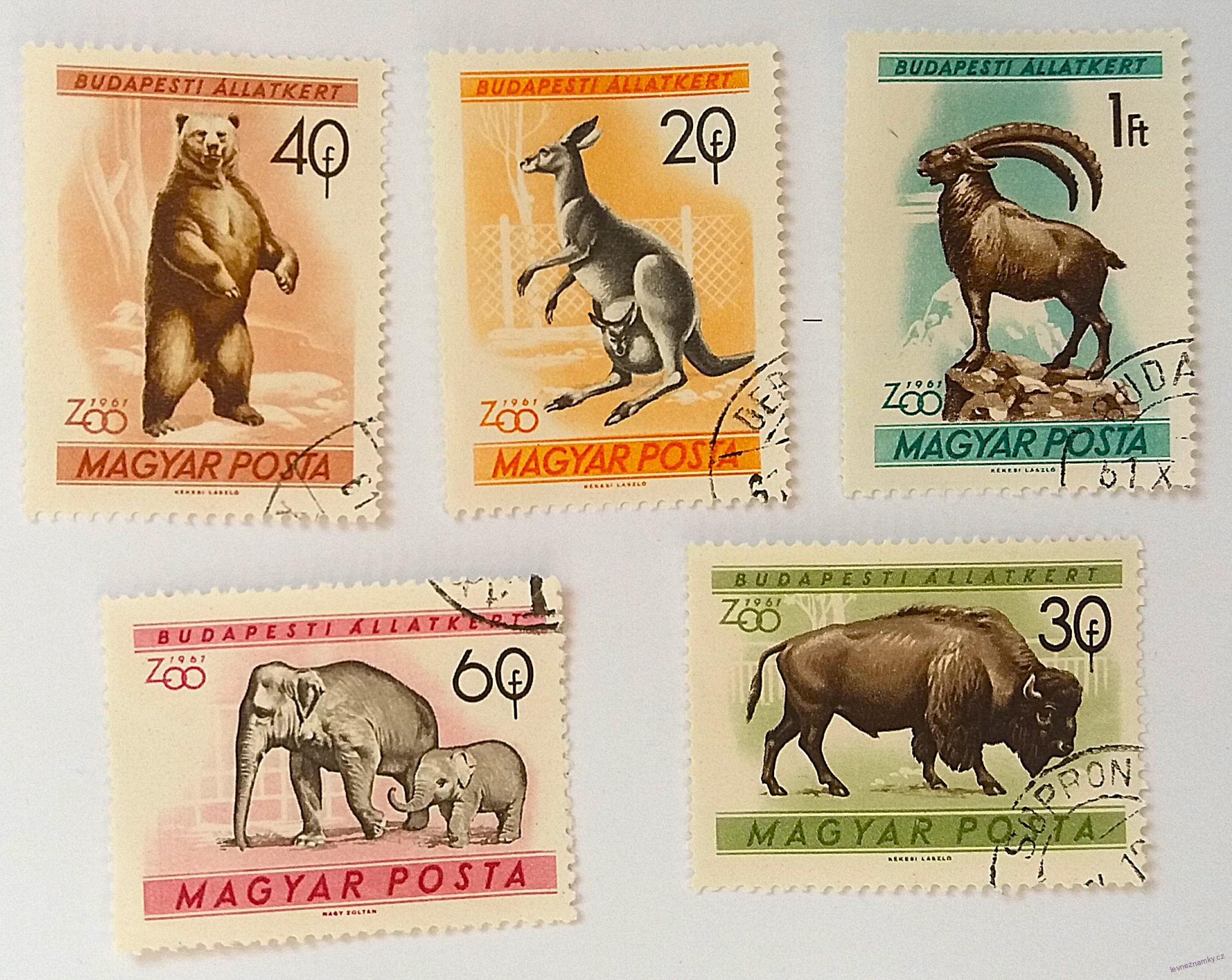 Sestava známek - Magyar posta - divoká fauna