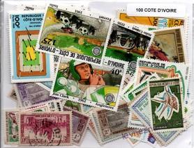 Balíček známek - Pobřeží Slonoviny - 100 ks