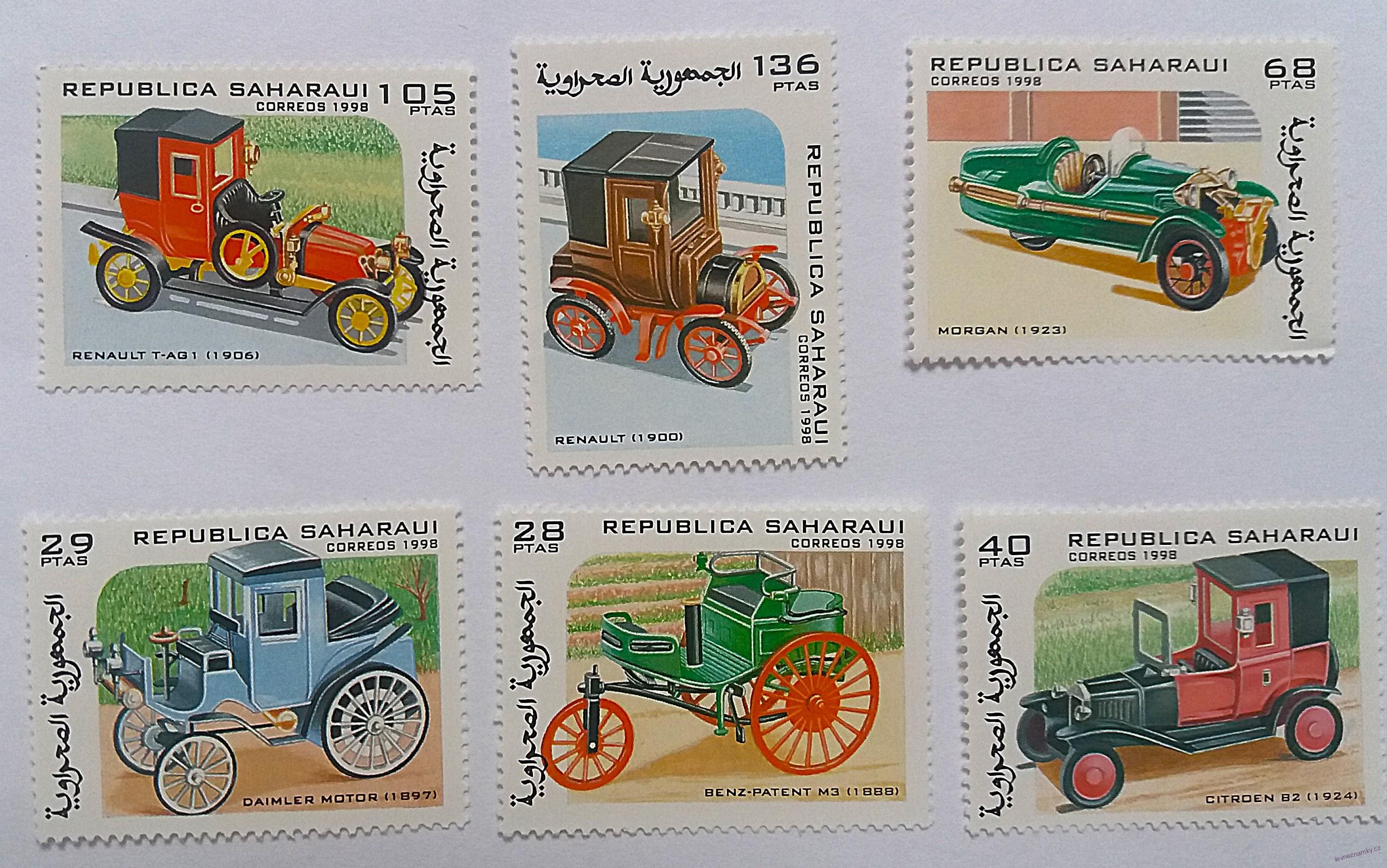 Sestava známek - Sahara - auta - čisté