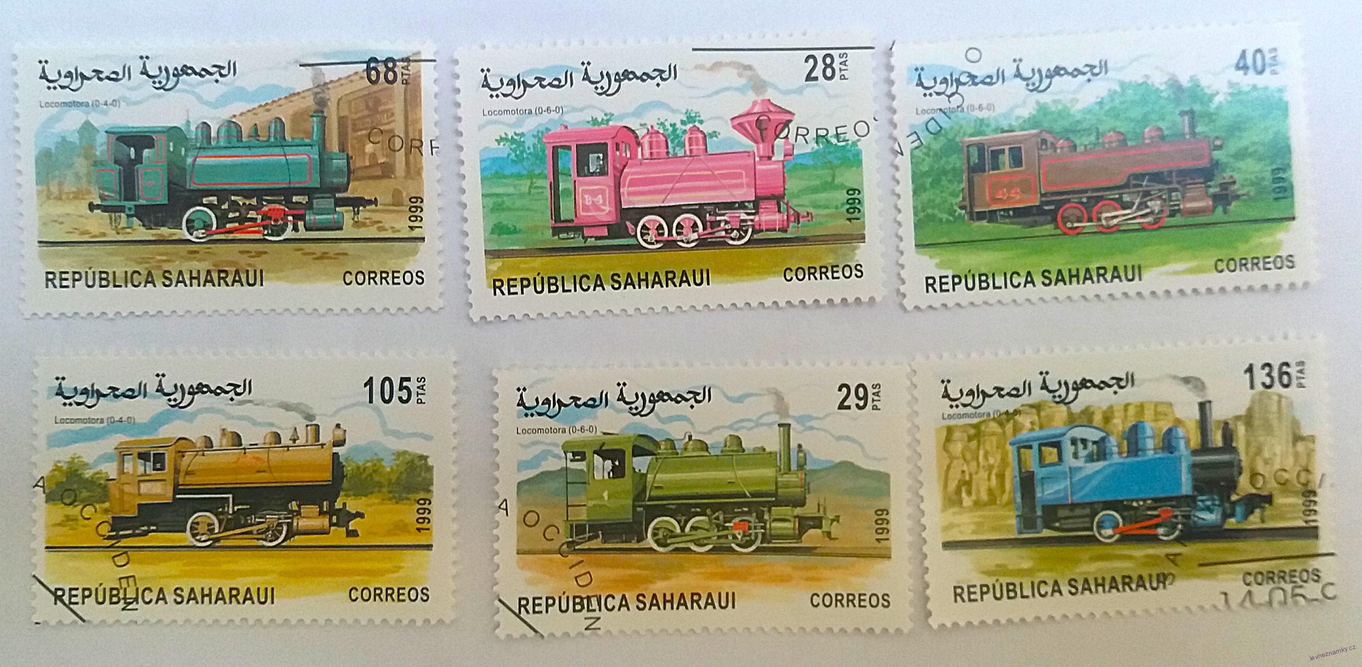 Sestava známek - Sahara - vlaky