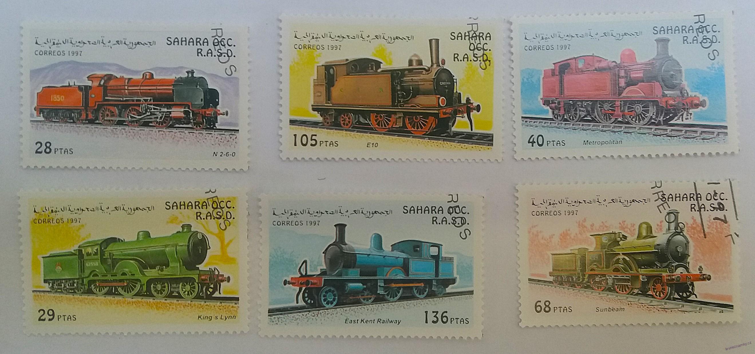 Sestava známek - Sahara - vlaky