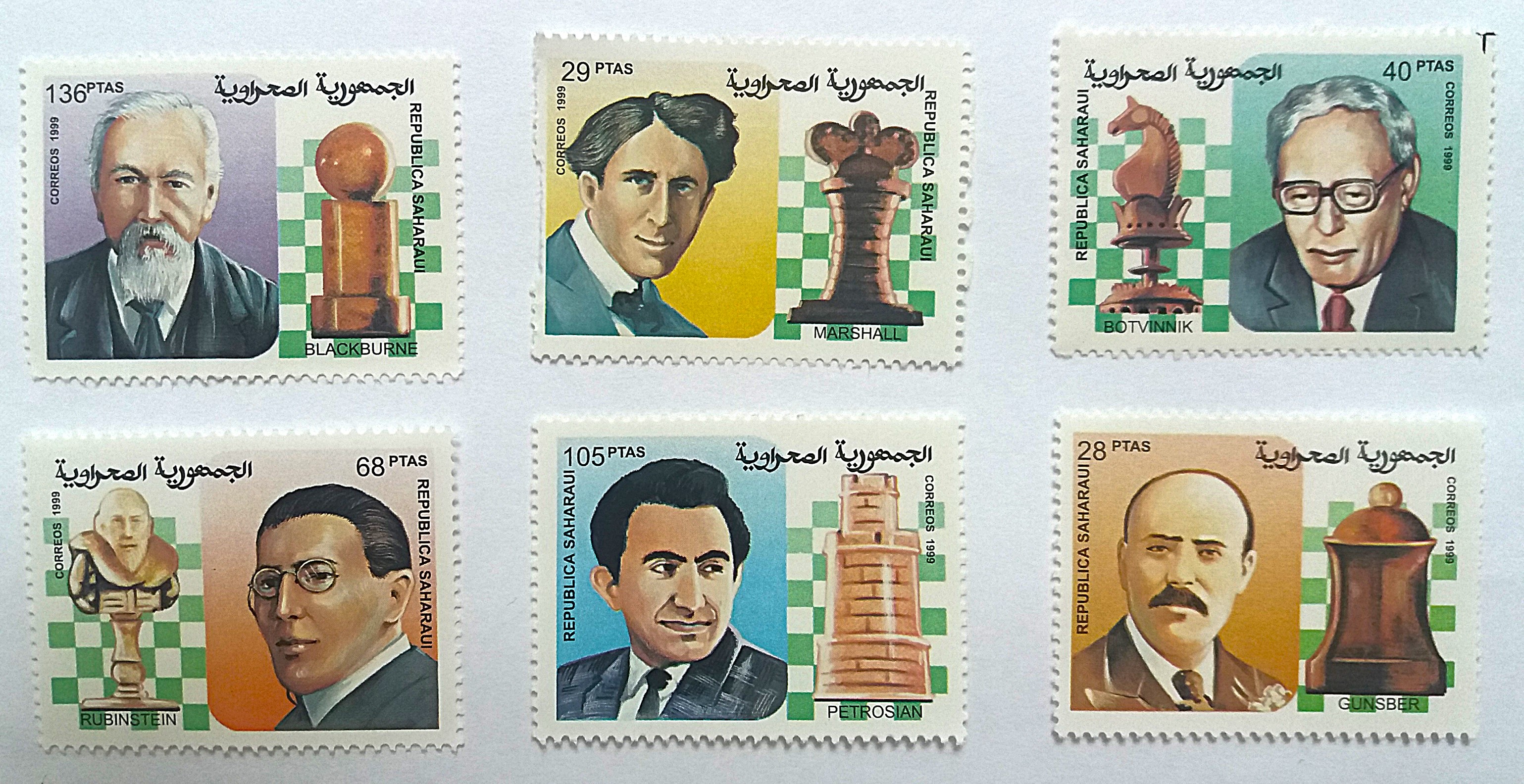 Sestava známek - Sahara - šachy