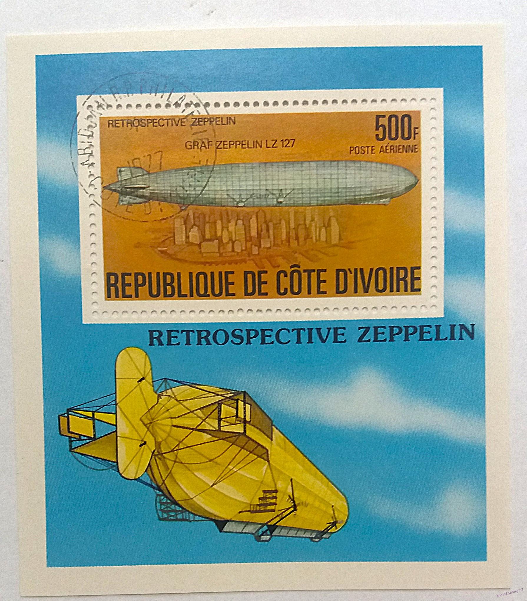 Aršík Cote D'Ivoire - vzducholodě Zeppelin