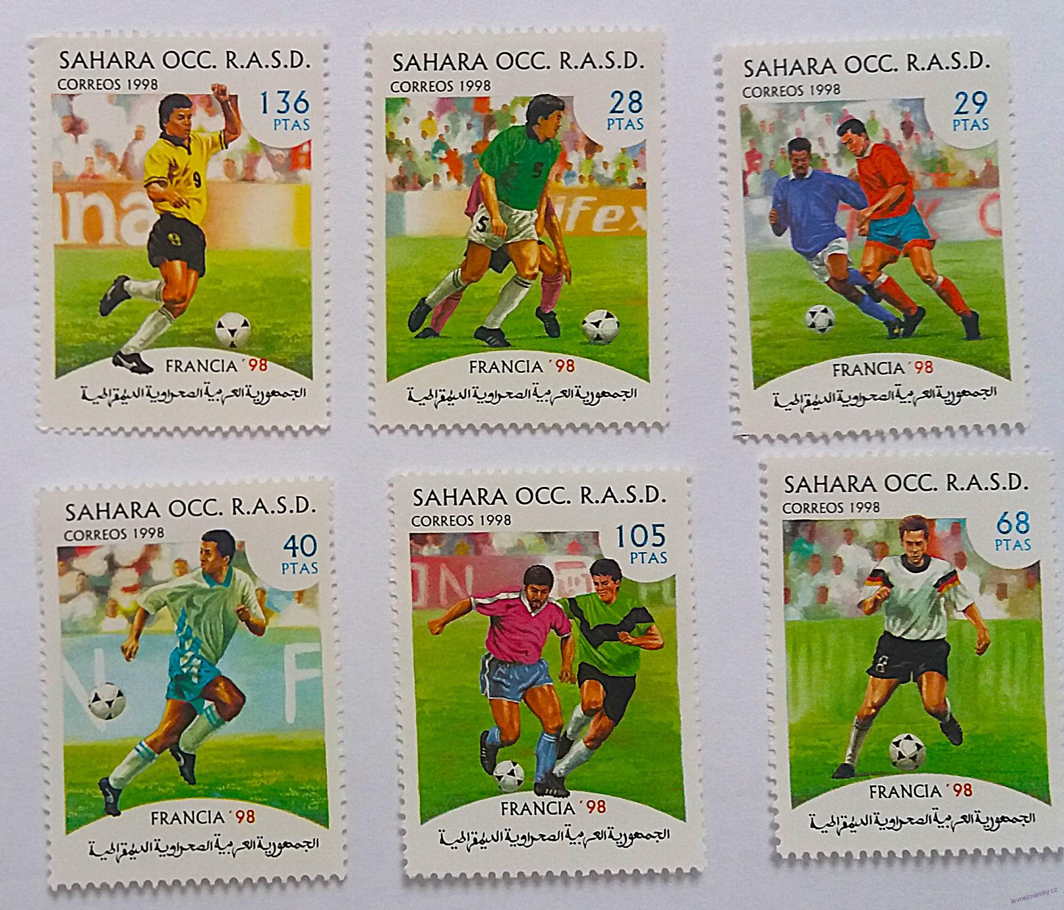 Sestava známek - Sahara - fotbal - čisté