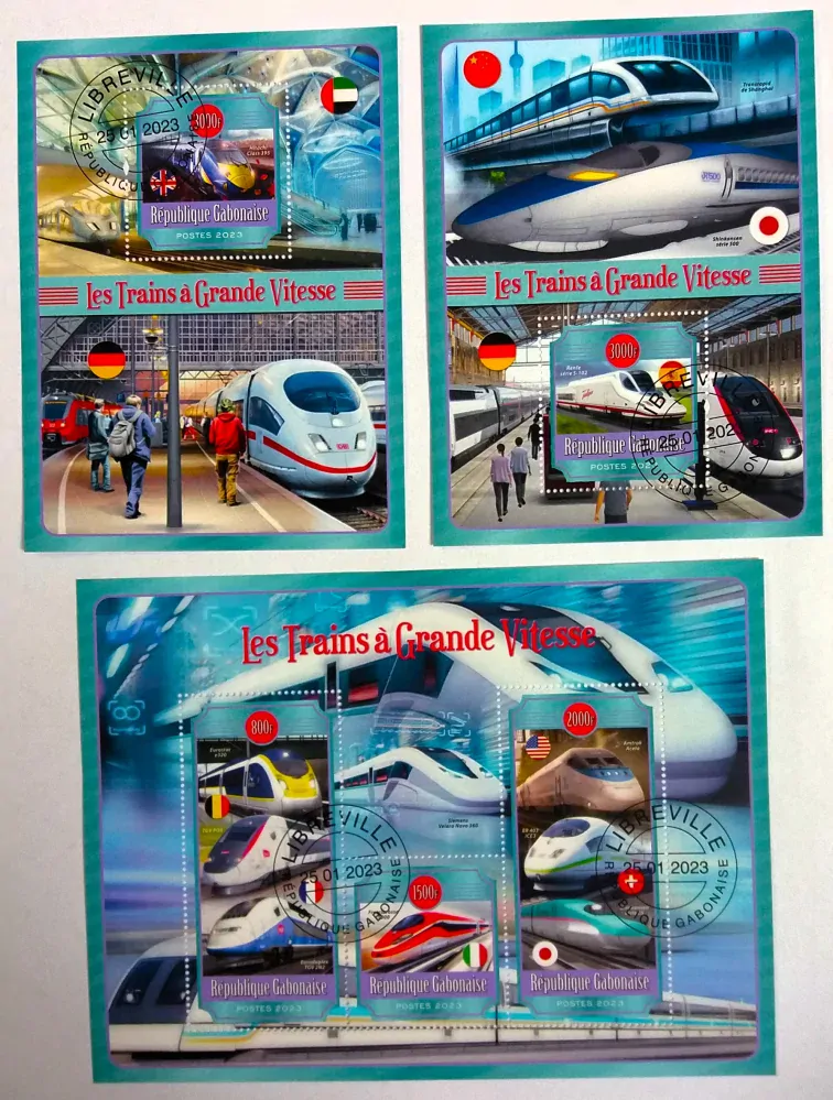 Sada aršíků Gabonaise - vlaky