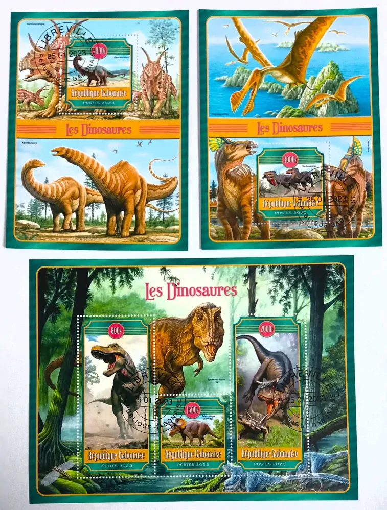 Sada aríků Gabonaise - dinosauři
