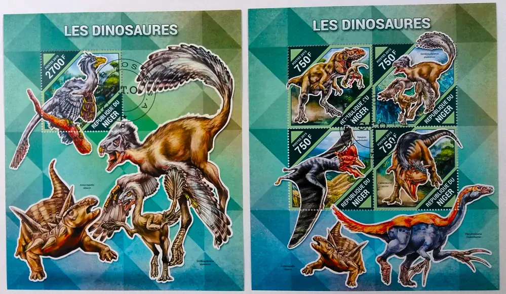 Sada aršíků Niger - dinosauři