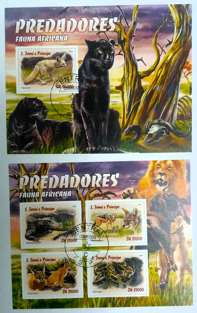 Sada aršíků St. Tomé - predátoři Afriky