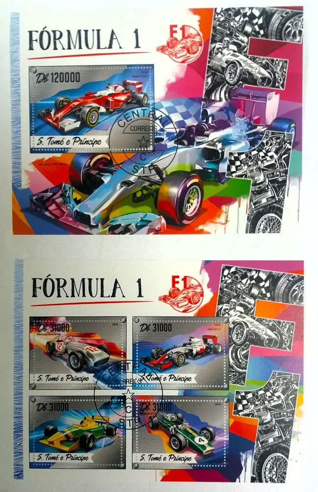 Sada aršíků St. Tomé - formule 1
