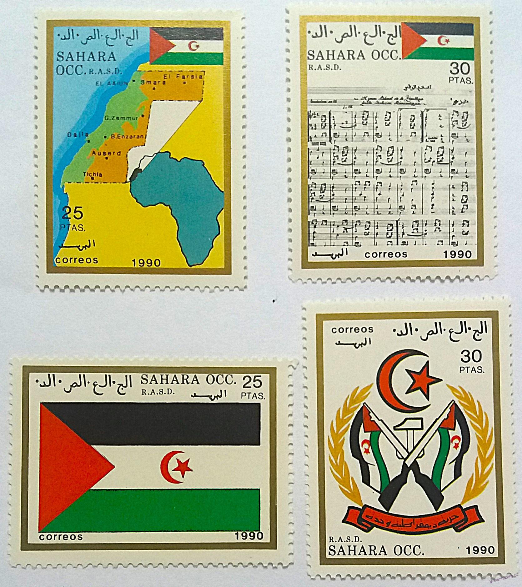 Sestava známek - Sahara - čisté