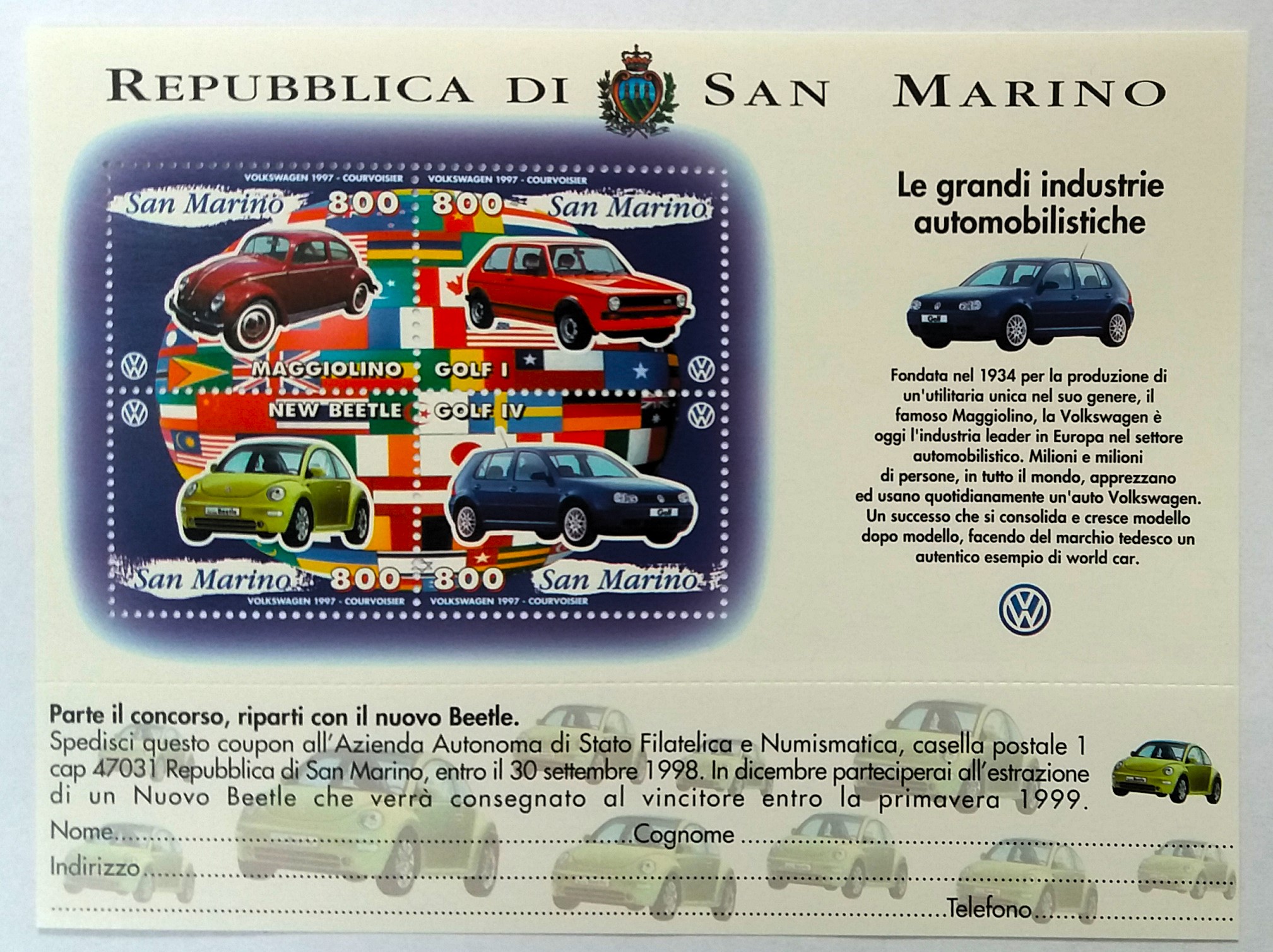 Aršík San Marino - auta