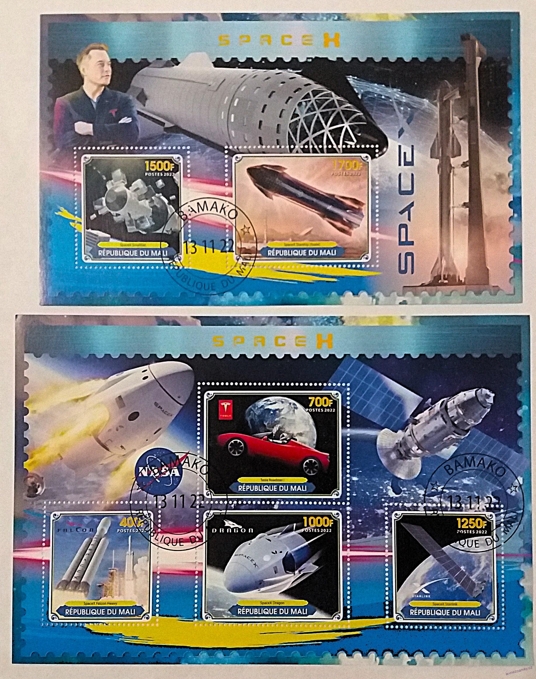 Sada aršíků Mali - kosmos, Musk