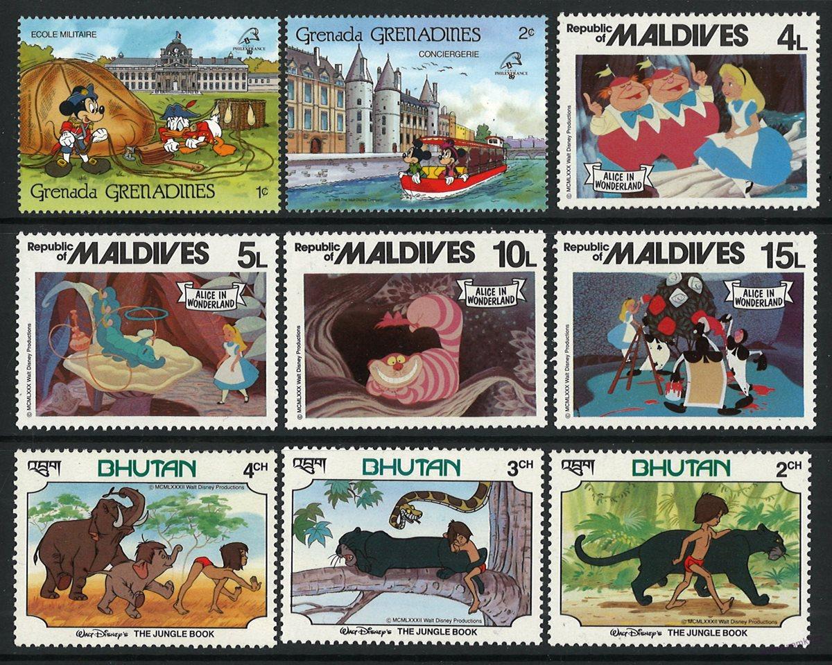 Balíček známek Disney - 193 ks - čisté
