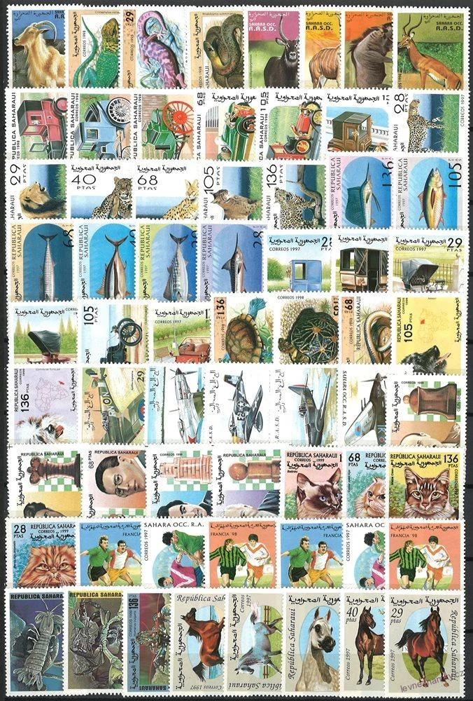 Balíček známek - Sahara OCC - 291 ks - čisté
