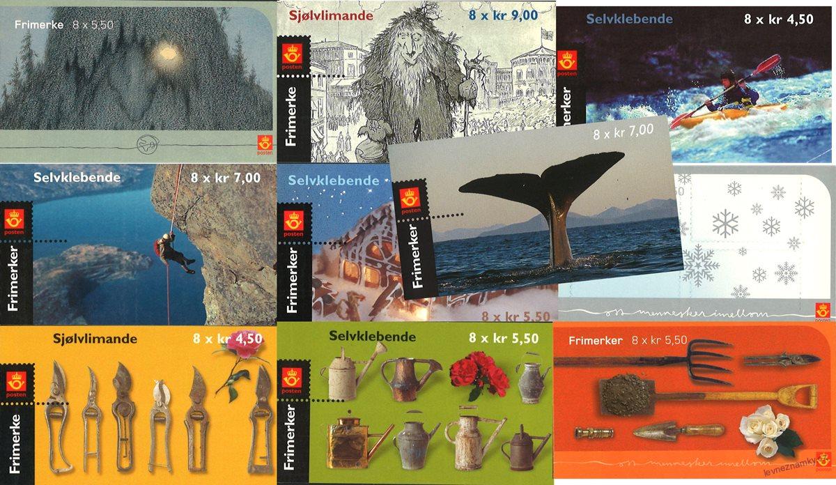 Známkové sešitky - Norsko - 1980 - 2005 - 10 ks