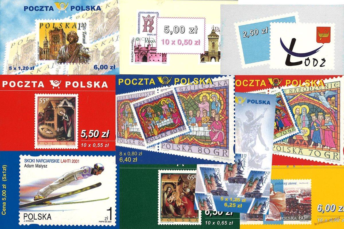 Známkové sešitky - Polsko - 1997 - 2005 - 10 ks