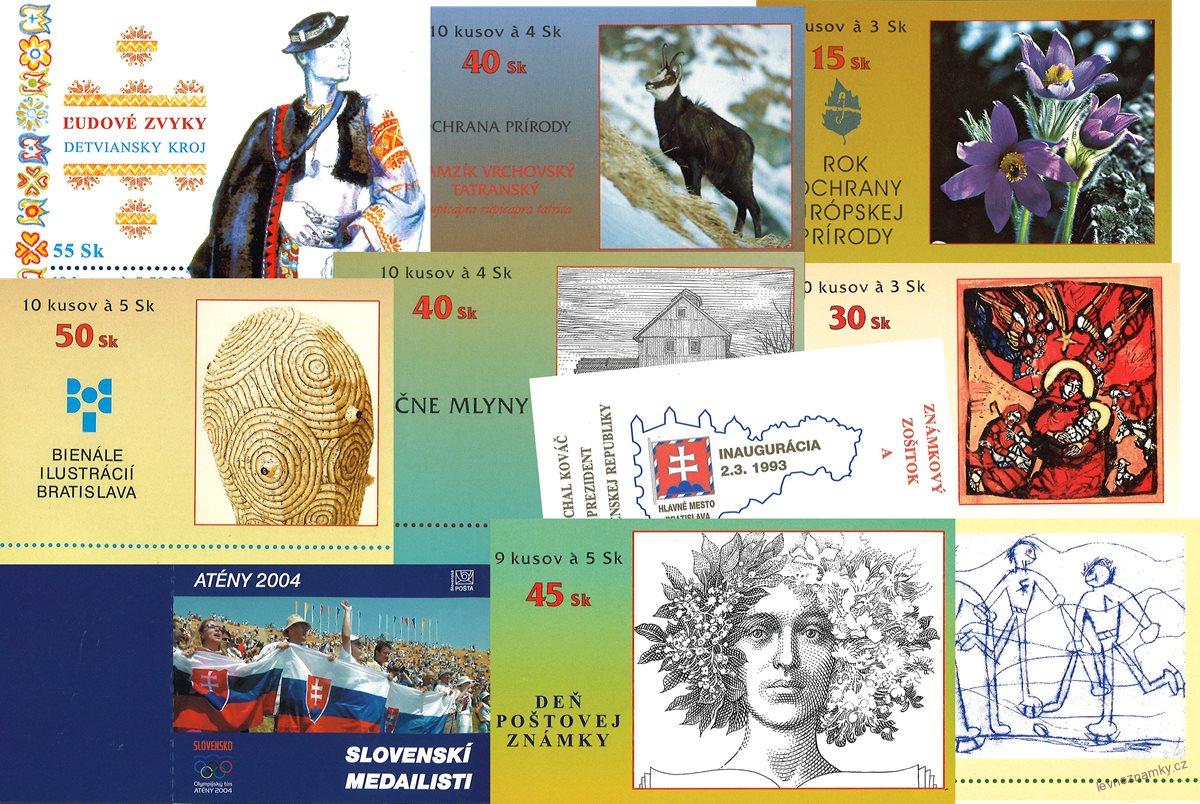 Známkové sešitky - Slovensko - 1993 - 2007 - 10 ks